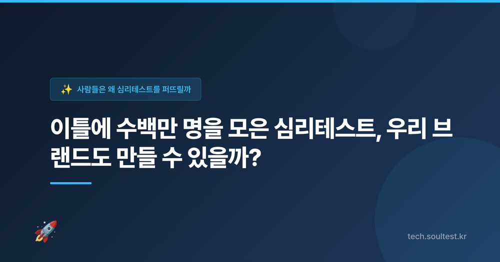 이틀에 수백만 명을 모은 심리테스트, 우리 브랜드도 만들 수 있을까?