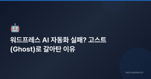 워드프레스 AI 자동화 실패? 고스트(Ghost)로 갈아탄 이유